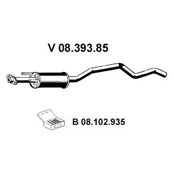 Silencieux avant EBERSPÄCHER OEM 852910