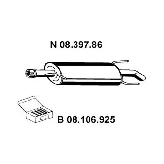 Silencieux arrière EBERSPÄCHER OEM 5852904