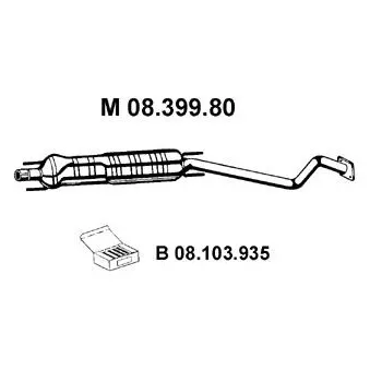 Silencieux central EBERSPÄCHER OEM 5852064