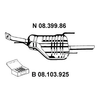 Silencieux arrière EBERSPÄCHER OEM 5852068