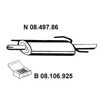 Silencieux arrière EBERSPÄCHER OEM 5852942