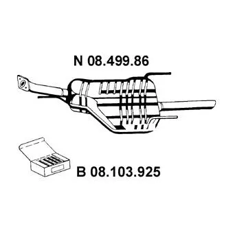 Silencieux arrière EBERSPÄCHER OEM 5852098