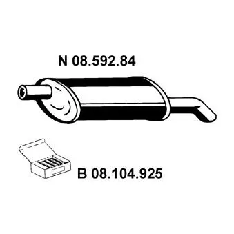 Silencieux arrière EBERSPÄCHER OEM 852935