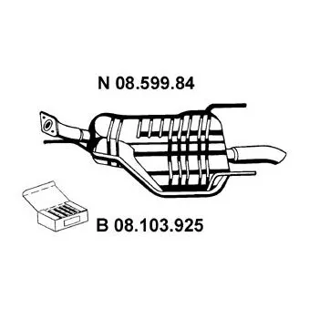 Silencieux arrière EBERSPÄCHER OEM 5852057