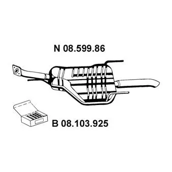 Silencieux arrière EBERSPÄCHER OEM 5852094