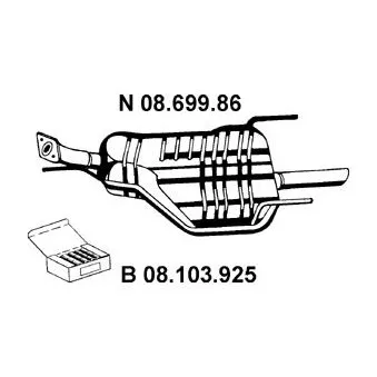 Silencieux arrière EBERSPÄCHER OEM 5852116