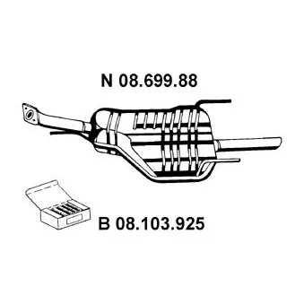 Silencieux arrière EBERSPÄCHER OEM 5852118