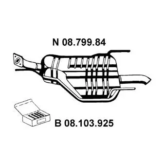 Silencieux arrière EBERSPÄCHER OEM 5852203