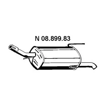EBERSPÄCHER 08.899.83 - Silencieux arrière