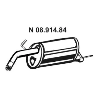 EBERSPÄCHER 08.914.84 - Silencieux arrière