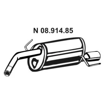 Silencieux arrière EBERSPÄCHER OEM 13448439