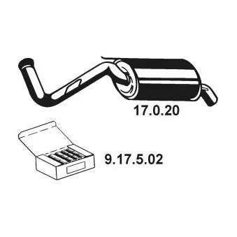 Silencieux arrière EBERSPÄCHER OEM 7700842928
