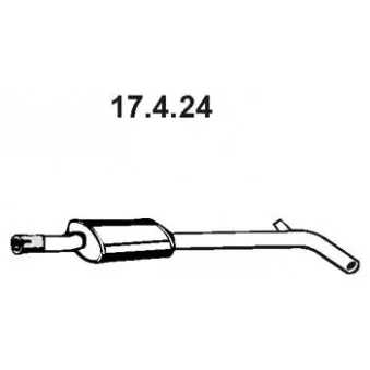Silencieux central EBERSPÄCHER OEM 8200385675