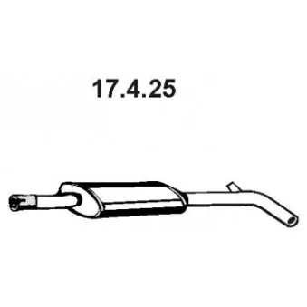 Silencieux central EBERSPÄCHER OEM 8200385676