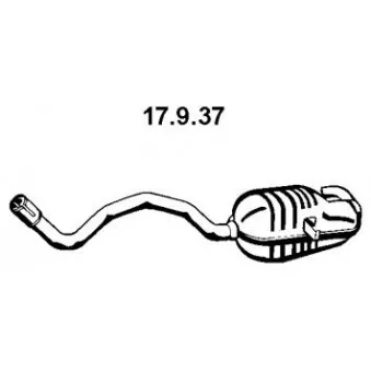 Silencieux arrière EBERSPÄCHER OEM 8200599347