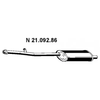 Silencieux arrière EBERSPÄCHER OEM 18101737652