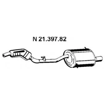 Silencieux arrière EBERSPÄCHER OEM 18101743279