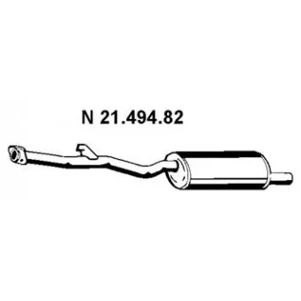 Silencieux arrière EBERSPÄCHER OEM 18101247415