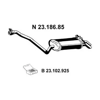 Silencieux arrière EBERSPÄCHER [23.186.85]