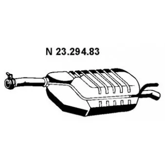 Silencieux arrière EBERSPÄCHER OEM 2024900115
