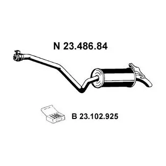 Silencieux arrière EBERSPÄCHER OEM 2014902815