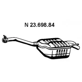 EBERSPÄCHER 23.698.84 - Silencieux arrière