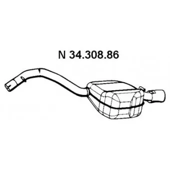 EBERSPÄCHER 34.308.86 - Silencieux arrière