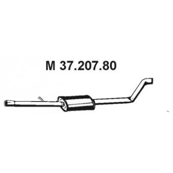 Silencieux central EBERSPÄCHER OEM 200107658R