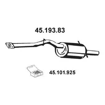 EBERSPÄCHER 45.193.83 - Silencieux arrière