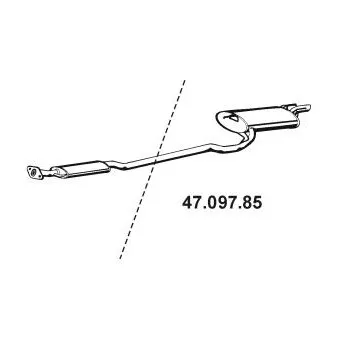 Silencieux arrière EBERSPÄCHER OEM 1743002180