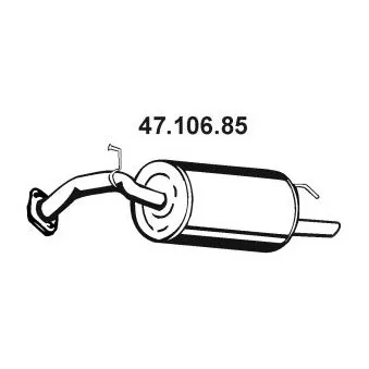 Silencieux arrière EBERSPÄCHER OEM 1743040051