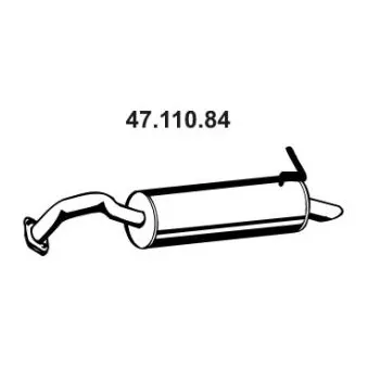 EBERSPÄCHER 47.110.84 - Silencieux arrière