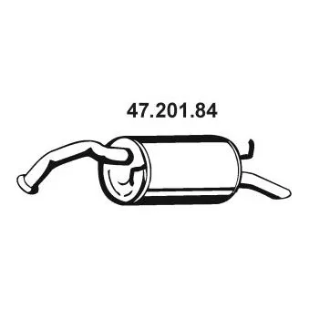 Silencieux arrière EBERSPÄCHER OEM 174301B041