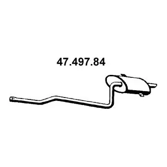 Silencieux arrière EBERSPÄCHER OEM 174301B070