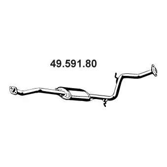 Silencieux central EBERSPÄCHER OEM B69140300 Silencieux central EBERSPÄCHER OEM B69140300