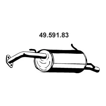 Silencieux arrière EBERSPÄCHER OEM BP2040100C Silencieux arrière EBERSPÄCHER OEM BP2040100C