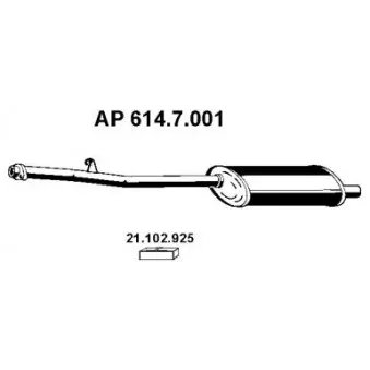 Silencieux arrière EBERSPÄCHER OEM 18101737652