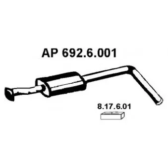 Silencieux central EBERSPÄCHER OEM 7700844883