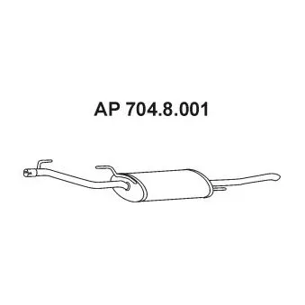 EBERSPÄCHER 704.8.001 - Silencieux arrière
