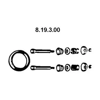 EBERSPÄCHER 8.19.3.00 - Kit d'assemblage, tuyau d'échappement