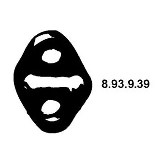 EBERSPÄCHER 8.93.9.39 - Anneau de fixation, silencieux