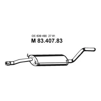 Silencieux central EBERSPÄCHER OEM 6394902781