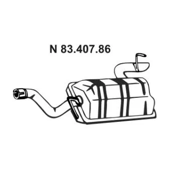 Silencieux arrière EBERSPÄCHER OEM 6394903881