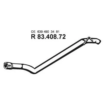 Tuyau d'échappement EBERSPÄCHER OEM 6394903481