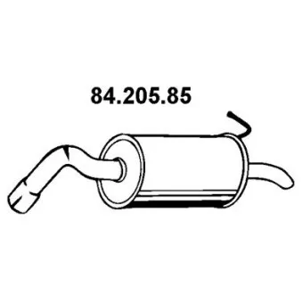 EBERSPÄCHER 84.205.85 - Silencieux arrière