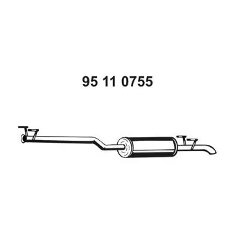 Silencieux central EBERSPÄCHER [95 11 0755]