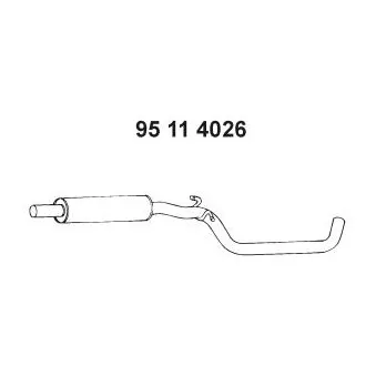 Silencieux central EBERSPÄCHER OEM 1T0253209P