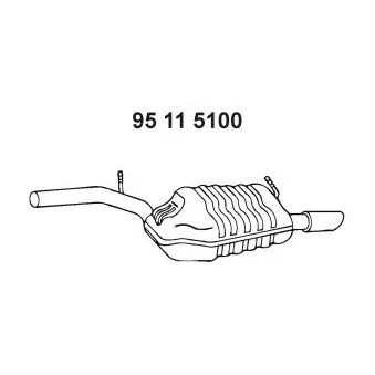 Silencieux arrière EBERSPÄCHER OEM 8E0253609AS
