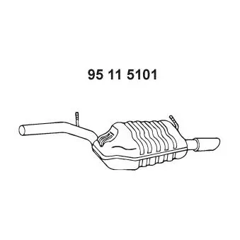 EBERSPÄCHER 95 11 5101 - Silencieux arrière