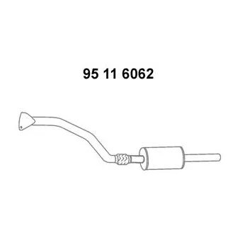 Silencieux avant EBERSPÄCHER OEM 8D0253209C
